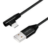 Cavo HighSpeed USB-C&trade Maschio Angolato/USB-A Maschio Dritto 0,3 metri Nero