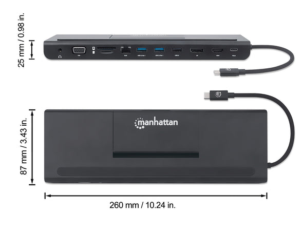 Docking Station USB-C&trade 11-in-1 Triplo monitor con MST