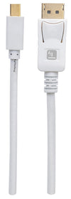 Cavo Mini DisplayPort Maschio a DisplayPort Maschio 4K 60Hz 1m Bianco