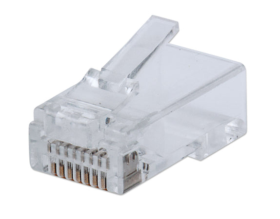 Confezione 100 Plug Modulari RJ45 Passante Cat6 FastCrimp UTP