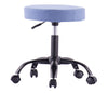 Sgabello Girevole con Ruote Altezza Regolabile Tessuto Sfoderabile Blu
