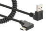 Cavo di Ricarica USB-A a USB-C&trade 1m Spiralato Nero
