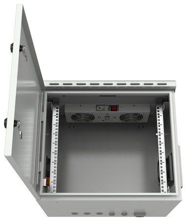 Kit di Ventilazione a Soffitto per Rack 19'' IP55 2 Ventole Grigio