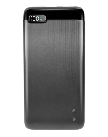 Power Bank 10000 mAh 2x USB-A 1x USB-C&trade con Display PD e QC Nero