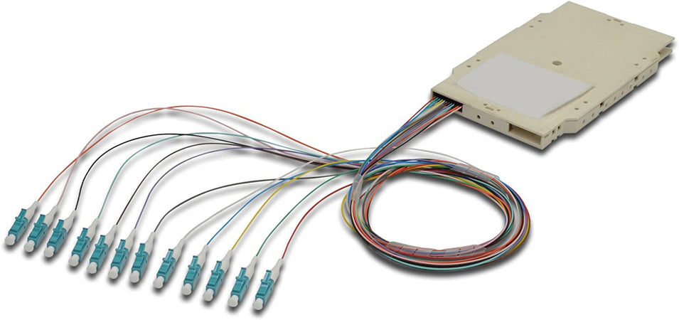 Cassetta di Giunzione Attrezzata con 12 Pigtail Fibra Multimodale OM3 LC 50/125 2m