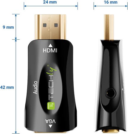 Mini Adattatore da HDMI a VGA con Audio