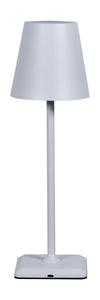 Lampada da Tavolo LED Senza Fili USB-C&trade Dimmerabile in Metallo Bianco