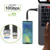 Cavo Corto Piatto USB-C&trade Maschio a USB-A Maschio Ricarica Rapida FPC 12 cm