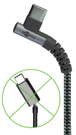 Cavo USB-C&trade Maschio Angolato a USB-C&trade Dritto 0,5m