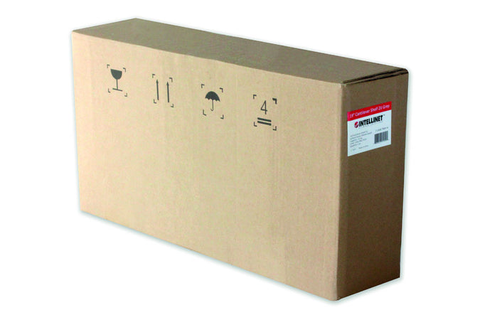 Mensola per Rack 19'' 200 mm 1U Grigia 2 punti