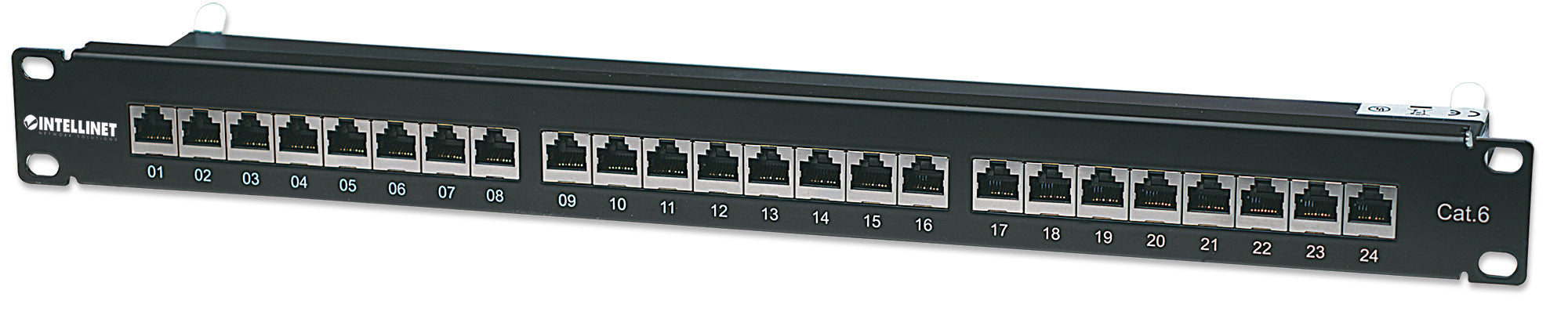 Pannello Patch STP 24 posti RJ45 Cat. 6