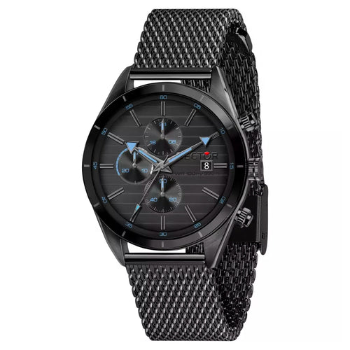 Orologio SECTOR uomo serie 770 cronografo acciaio mesh nero
