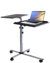 Carrello per Proiettore e Notebook a Due Ripiani Regolabile in Altezza