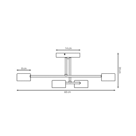 Plafoniera Moderna Halo 4 Luci Bianca