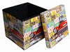 Biscottini Pouf contenitore richiudibile in ecopelle macchina Praticissimo 32x32x32