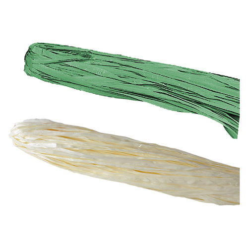 Rafia Sintetica a spezzoni 1kg circa - colore avorio