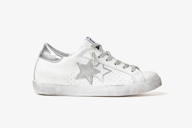 2Star sneakers donna Prime star bianco argento 2SD5103 064