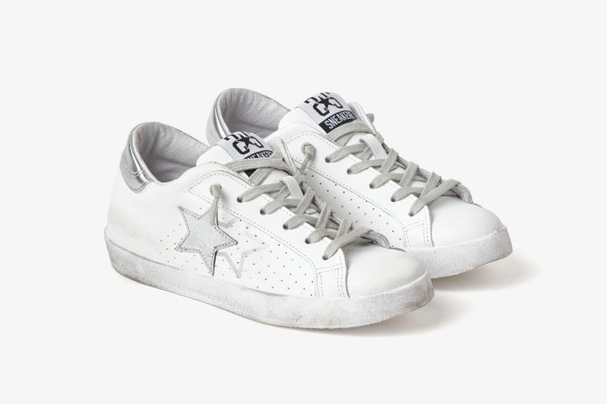 2Star sneakers donna Prime star bianco argento 2SD5103 064
