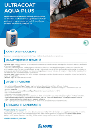 Mapei Ultracoat Aqua Plus 5 Litri - Legante all’acqua per stucchi