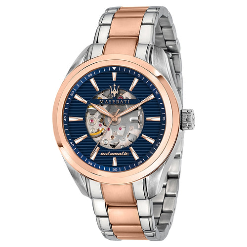 Orologio MASERATI uomo Traguardo Automatico bicolore / blu