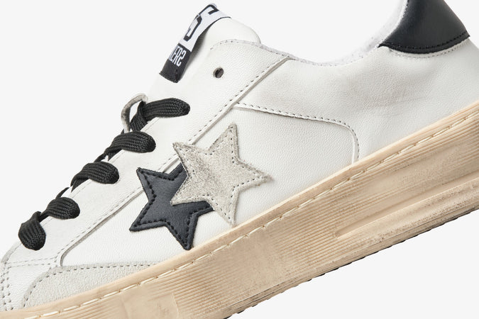 2Star sneakers uomo enjoy star white-black 2SU5072 034