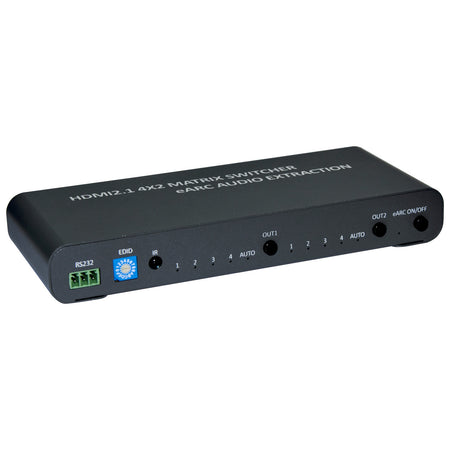 Switch Matrix HDMI 4x2 8K con Estrattore Audio Esterno