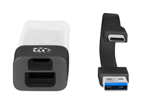 Hub Combo USB 3.0 USB-C&trade e USB-A 4 Porte Nero Trasparente