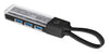 Hub Combo USB 3.0 USB-C&trade e USB-A 4 Porte Nero Trasparente