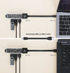 Hub Combo USB 3.0 USB-C&trade e USB-A 4 Porte Nero Trasparente