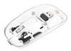 Mouse Ottico Wireless 800-1600 dpi con Micro Ricevitore USB Bianco Trasparente
