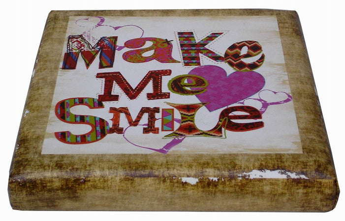 Biscottini Pouf Contenitore Richiudibile Biscottini Ecopelle Smile 32x32x32 Design Moderno