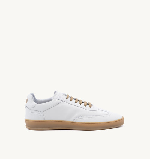Soldini sneakers uomo Akira Vieste in pelle bianco taffy 80000VSL2