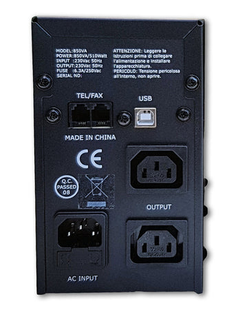 Gruppo di continuit&agrave 850VA 510W Line Interactive