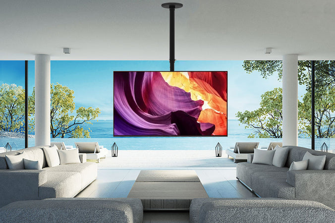 Staffa telescopica per installazione TV LED/LCD a soffitto