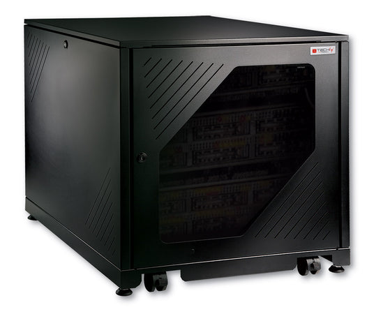 Armadio Rack 19'' 600x1000 12 Unit&agrave Nero da sotto-scrivania da assemblare