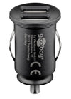 Caricatore Compatto da Auto 2 porte USB max.12W/2.4A Nero