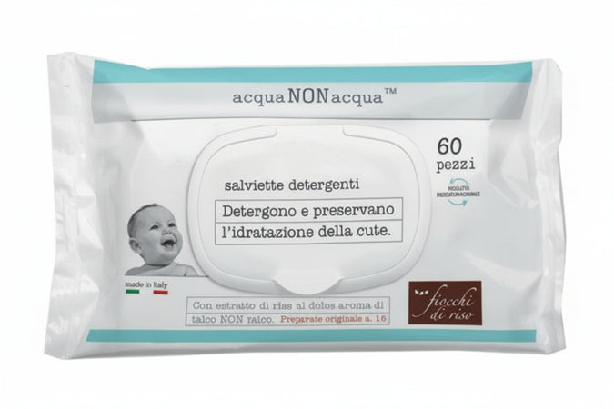 Fiocchi di riso acqua non acqua salviette detergenti 60 pezzi