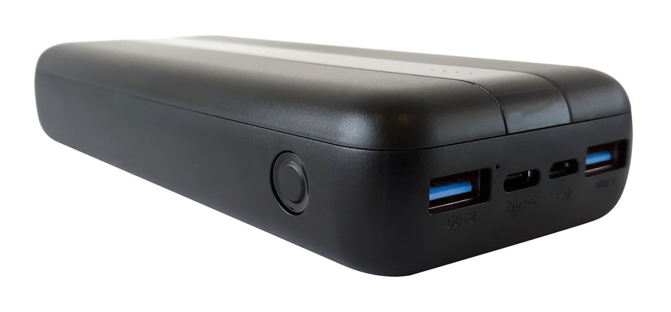 Power Bank Caricatore 20000 mAh 20W 3 Porte Output con Cavo Micro USB