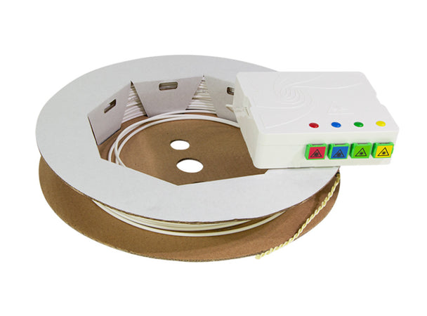 Scatola di Terminazione Ottica di Appartamento (STOA) FTTH 4x SC/APC con Cavo di Installazione da 30m