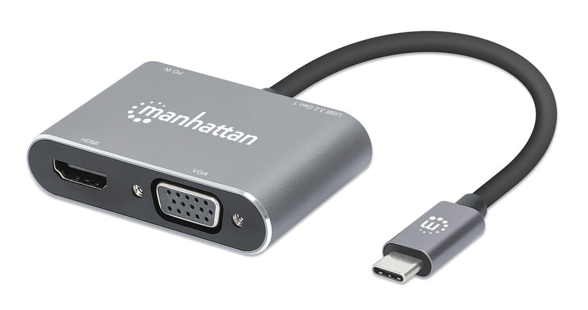 Convertitore USB-C&trade a HDMI e VGA 4-in-1 con Power Delivery