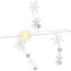 Stringa 10 LED Fiocchi di Neve IP20 Bianco Caldo a Batteria con Timer