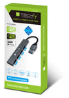 Hub USB-A 3.2 a 4 porte USB-A Slim in Metallo