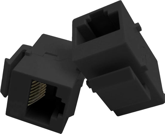 Accoppiatore Keystone RJ45 F/F Cat.5E UTP Nero