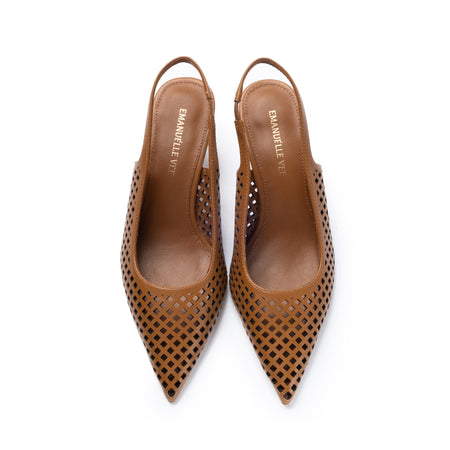 Emanuelle Vee slingback Divina laserato cuoio 218 12