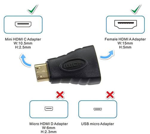 Adatattore da Mini HDMI Maschio a HDMI Femmina