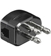Spina tripolare con RJ11 Nera
