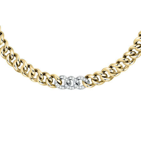 Collana MORELLATO donna Unica dorata pavé - 42 cm
