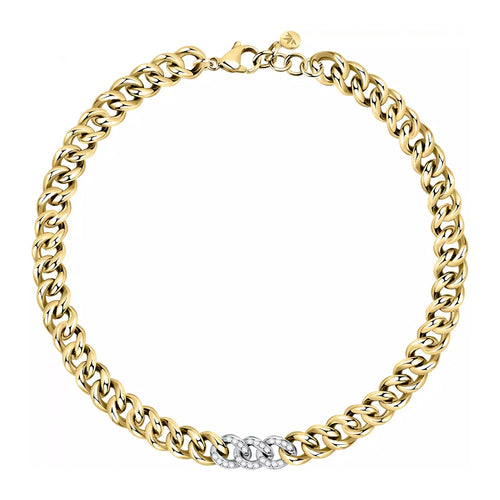 Collana MORELLATO donna Unica dorata pavé - 42 cm