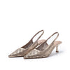 Emanuelle Vee slingback Divina laserato laminato gold 218 12
