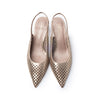 Emanuelle Vee slingback Divina laserato laminato gold 218 12
